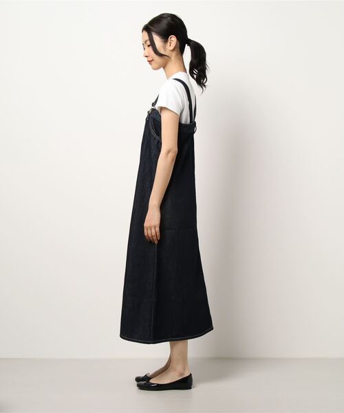 Lee（リー）の「【Lee】デニムサスペンダースカート（サロペット/オーバーオール・レディース・ダークインディゴブルー・M）」の3枚目の写真