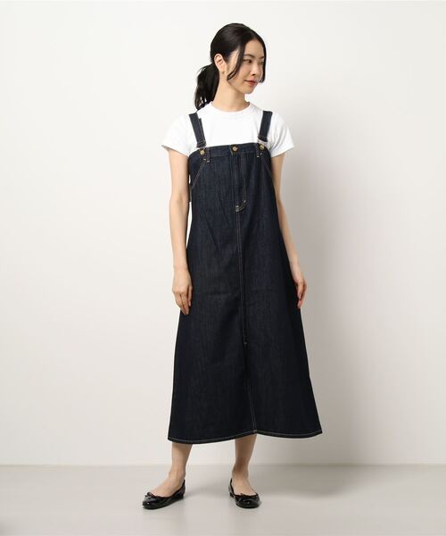 Lee（リー）の「【Lee】デニムサスペンダースカート（サロペット/オーバーオール・レディース・ダークインディゴブルー・M）」の12枚目の写真