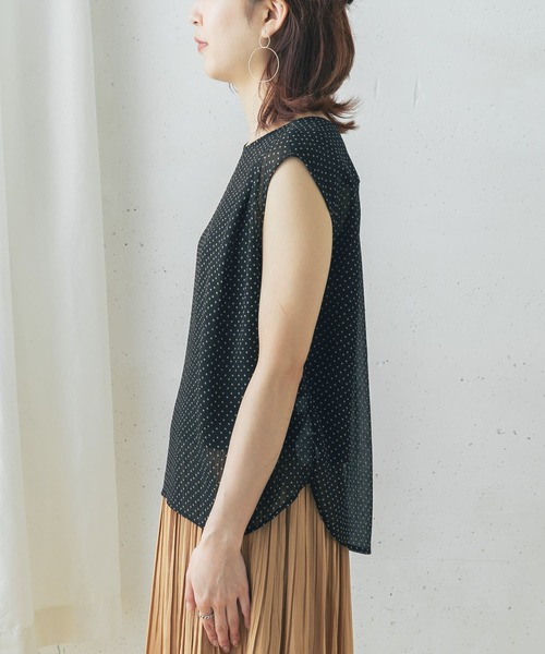 URBAN RESEARCH ROSSO WOMEN（アーバンリサーチ　ロッソ）の「ジオメトリックフレンチスリーブブラウス（シャツ/ブラウス・レディース・ブラック系その他/ベージュ系その他・FREE）」の14枚目の写真