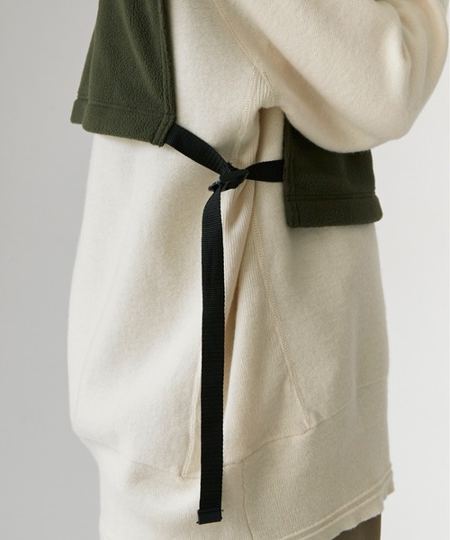 note et silence （ノートエシロンス）の「リサイクルポリエステル マイクロフリース ベスト（ベスト・レディース・カーキ/オフホワイト/オレンジ/ブラック・FREE）」の18枚目の写真