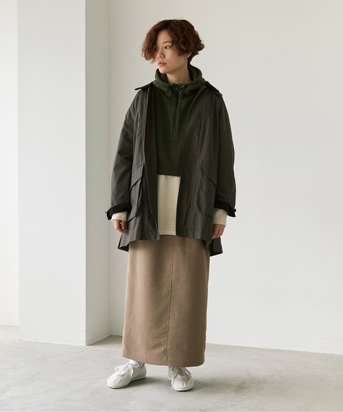 note et silence （ノートエシロンス）の「リサイクルポリエステル マイクロフリース ベスト（ベスト・レディース・カーキ/オフホワイト/オレンジ/ブラック・FREE）」の15枚目の写真