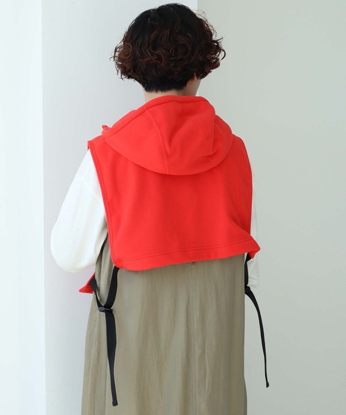 note et silence （ノートエシロンス）の「リサイクルポリエステル マイクロフリース ベスト（ベスト・レディース・カーキ/オフホワイト/オレンジ/ブラック・FREE）」の21枚目の写真