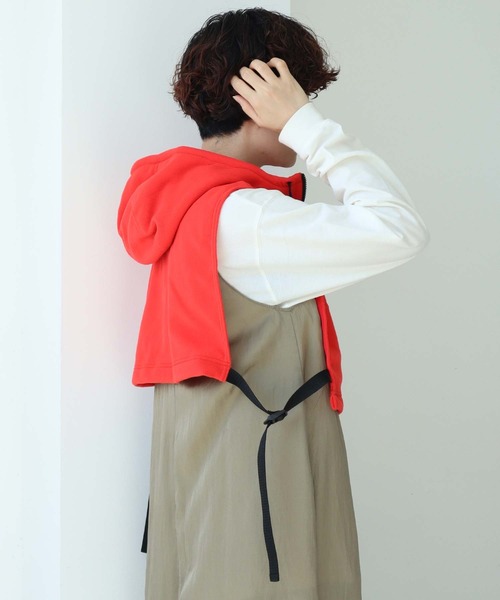 note et silence （ノートエシロンス）の「リサイクルポリエステル マイクロフリース ベスト（ベスト・レディース・カーキ/オフホワイト/オレンジ/ブラック・FREE）」の22枚目の写真