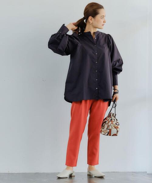 green label relaxing（グリーンレーベルリラクシング）の「【WEB限定】［XS/H148-155㎝］オルマイパンツ テーパード -ウォッシャブル・ストレッチ・防シワ・吸水速乾-（その他パンツ・レディース・オフホワイト/モカ/レッド/ネイビー・XS）」の12枚目の写真