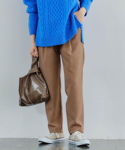 green label relaxing（グリーンレーベルリラクシング）の「【WEB限定】［XS/H148-155㎝］オルマイパンツ テーパード -ウォッシャブル・ストレッチ・防シワ・吸水速乾-（その他パンツ・レディース・オフホワイト/モカ/レッド/ネイビー・XS）」の16枚目の写真