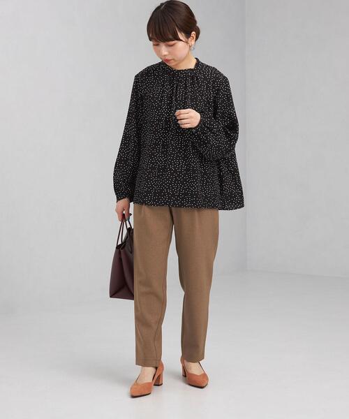 green label relaxing（グリーンレーベルリラクシング）の「【WEB限定】［XS/H148-155㎝］オルマイパンツ テーパード -ウォッシャブル・ストレッチ・防シワ・吸水速乾-（その他パンツ・レディース・オフホワイト/モカ/レッド/ネイビー・XS）」の19枚目の写真