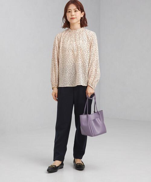 green label relaxing（グリーンレーベルリラクシング）の「【WEB限定】［XS/H148-155㎝］オルマイパンツ テーパード -ウォッシャブル・ストレッチ・防シワ・吸水速乾-（その他パンツ・レディース・オフホワイト/モカ/レッド/ネイビー・XS）」の22枚目の写真