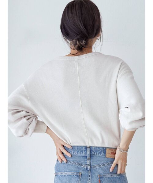 Ungrid（アングリッド）の「ラウンドロングスリーブTee（Tシャツ/カットソー・レディース・オフホワイト/ブラック/ライトグリーン・FREE）」の13枚目の写真