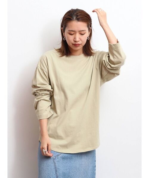 Ungrid（アングリッド）の「ラウンドロングスリーブTee（Tシャツ/カットソー・レディース・オフホワイト/ブラック/ライトグリーン・FREE）」の10枚目の写真