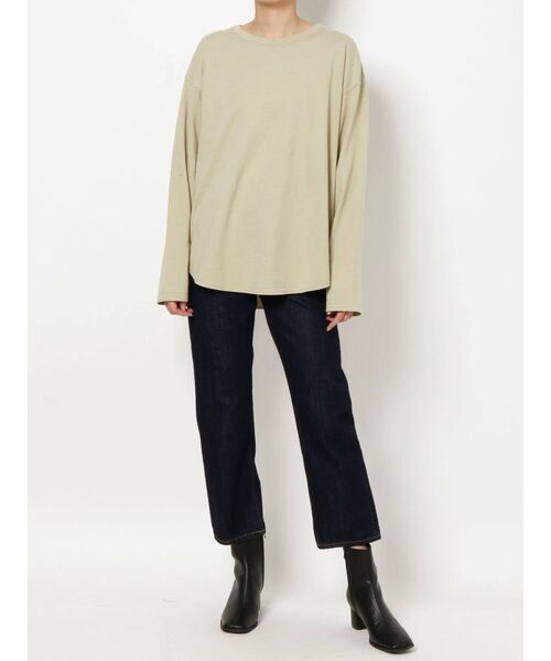 Ungrid（アングリッド）の「ラウンドロングスリーブTee（Tシャツ/カットソー・レディース・オフホワイト/ブラック/ライトグリーン・FREE）」の22枚目の写真