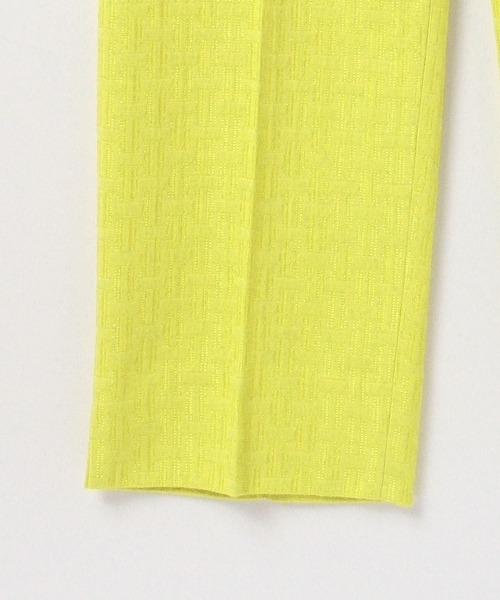 Demi-Luxe BEAMS（デミルクス ビームス）の「INCOTEX / スリム ラメジャカード クロップドパンツ（その他パンツ・レディース・イエロー/ネイビー・44/38/40/42）」の11枚目の写真