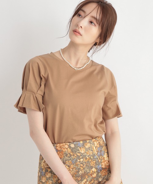 Andemiu（アンデミュウ）の「ソデパフタックカットソー219782（Tシャツ/カットソー・レディース・ブラック/ブルー/モカ・FREE）」の11枚目の写真