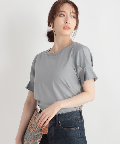 Andemiu（アンデミュウ）の「ソデパフタックカットソー219782（Tシャツ/カットソー・レディース・ブラック/ブルー/モカ・FREE）」の7枚目の写真