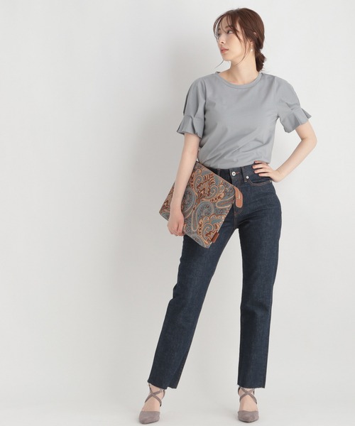 Andemiu（アンデミュウ）の「ソデパフタックカットソー219782（Tシャツ/カットソー・レディース・ブラック/ブルー/モカ・FREE）」の21枚目の写真