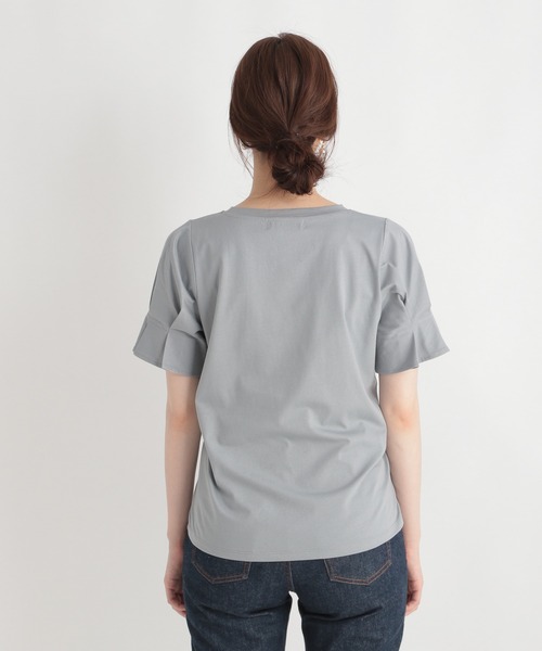 Andemiu（アンデミュウ）の「ソデパフタックカットソー219782（Tシャツ/カットソー・レディース・ブラック/ブルー/モカ・FREE）」の12枚目の写真