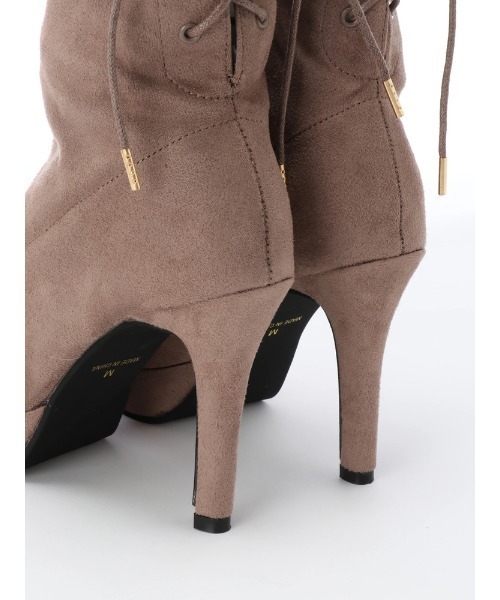 LIPSERVICE（リップサービス）の「バックスピンドルショートブーツ（ブーツ・レディース・ベージュ/ブラック・S/M/L）」の7枚目の写真