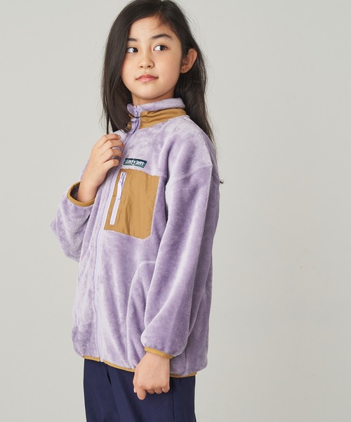 &yam(アンドヤム)の「ユニセックス両面シャギーフリースジップブルゾン【親子お揃い/リンクコーデ】(ブルゾン・キッズ・ブラック/ベージュ/パープル・120-130cm/150-160cm/110-120cm/130-140cm/140-150cm)」の19枚目の写真