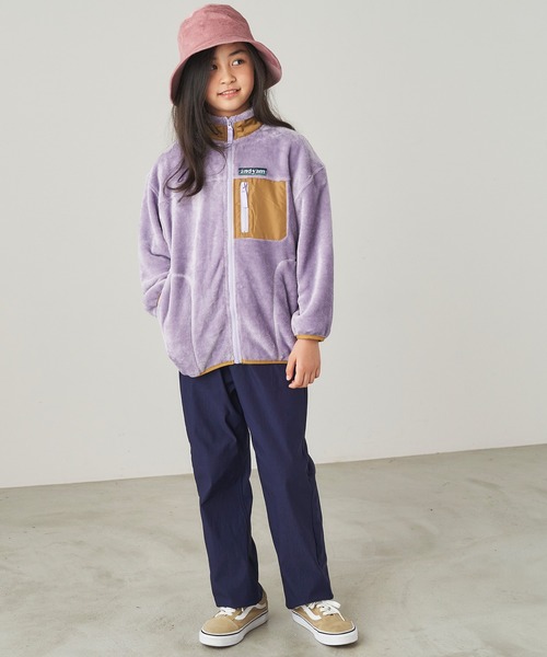 &yam(アンドヤム)の「ユニセックス両面シャギーフリースジップブルゾン【親子お揃い/リンクコーデ】(ブルゾン・キッズ・ブラック/ベージュ/パープル・120-130cm/150-160cm/110-120cm/130-140cm/140-150cm)」の21枚目の写真
