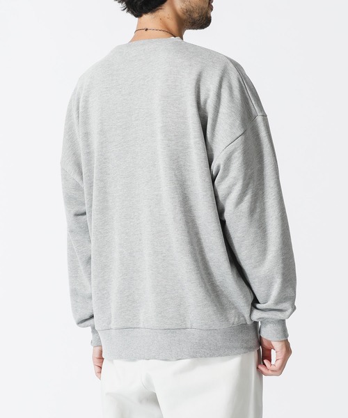 NANO universe(ナノユニバース)の「ビッグシルエットクルーネックスウェット(スウェット・メンズ・ブラック/モカ/ホワイト/トップグレー/ピンク/チャコール・M/S/L)」の18枚目の写真