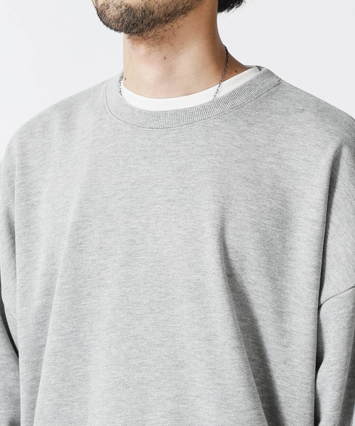NANO universe(ナノユニバース)の「ビッグシルエットクルーネックスウェット(スウェット・メンズ・ブラック/モカ/ホワイト/トップグレー/ピンク/チャコール・M/S/L)」の20枚目の写真