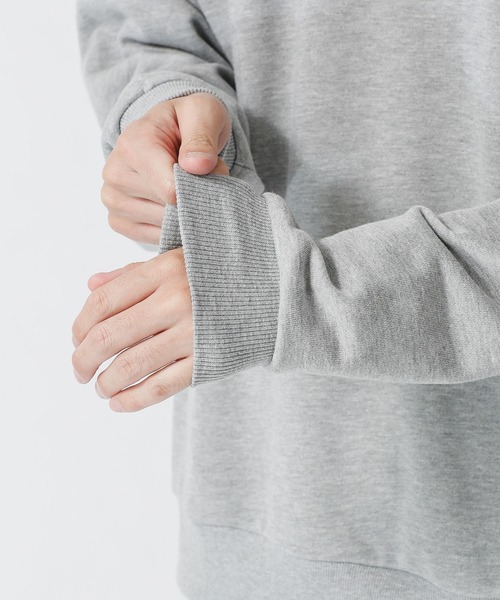 NANO universe(ナノユニバース)の「ビッグシルエットクルーネックスウェット(スウェット・メンズ・ブラック/モカ/ホワイト/トップグレー/ピンク/チャコール・M/S/L)」の22枚目の写真