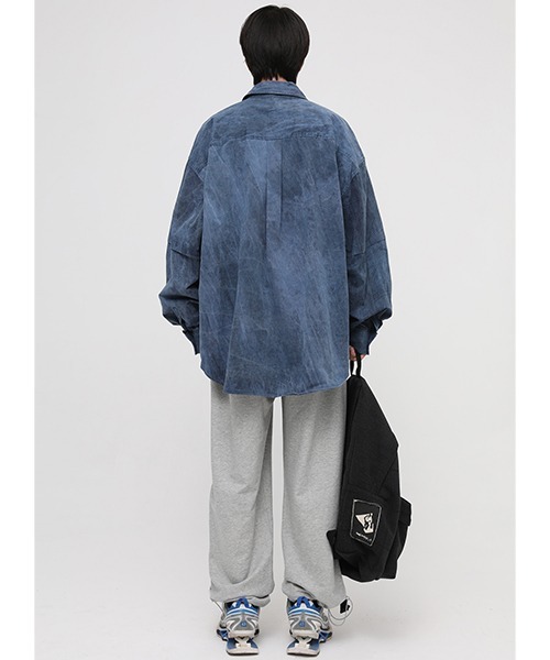 MASONPRINCE(メイソンプリンス)の「【MASONPRINCE】Oversized vintage processed shirt CS2075(シャツ/ブラウス・メンズ・ブルー/ダークグレー・S/M/L)」の8枚目の写真