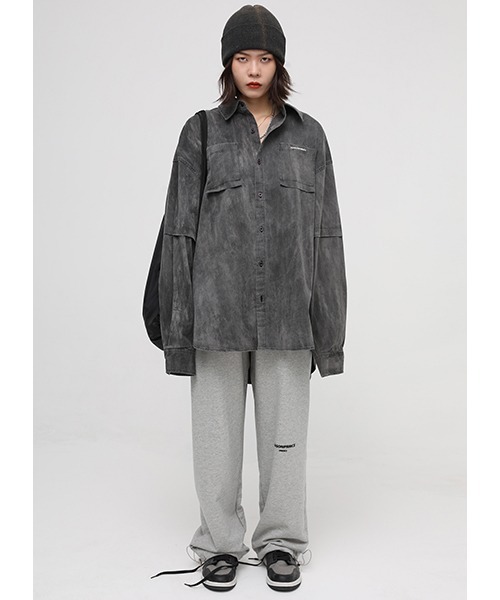 MASONPRINCE(メイソンプリンス)の「【MASONPRINCE】Oversized vintage processed shirt CS2075(シャツ/ブラウス・メンズ・ブルー/ダークグレー・S/M/L)」の9枚目の写真