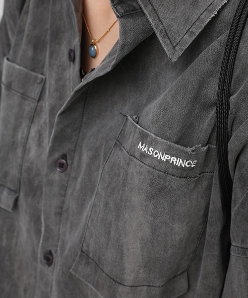 MASONPRINCE(メイソンプリンス)の「【MASONPRINCE】Oversized vintage processed shirt CS2075(シャツ/ブラウス・メンズ・ブルー/ダークグレー・S/M/L)」の11枚目の写真