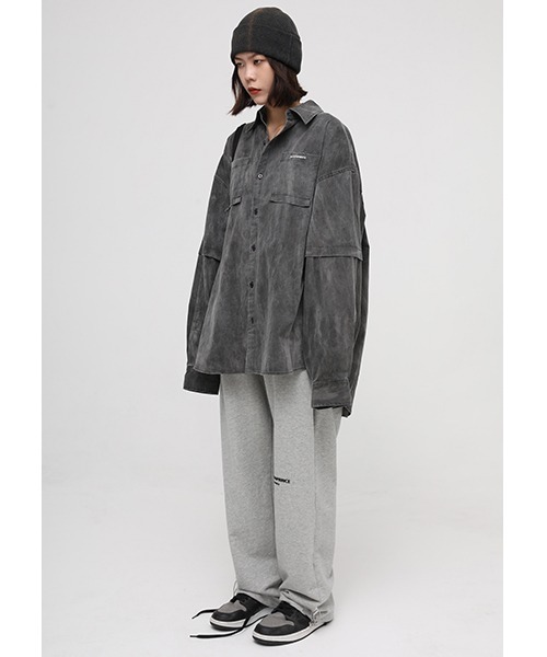MASONPRINCE(メイソンプリンス)の「【MASONPRINCE】Oversized vintage processed shirt CS2075(シャツ/ブラウス・メンズ・ブルー/ダークグレー・S/M/L)」の13枚目の写真