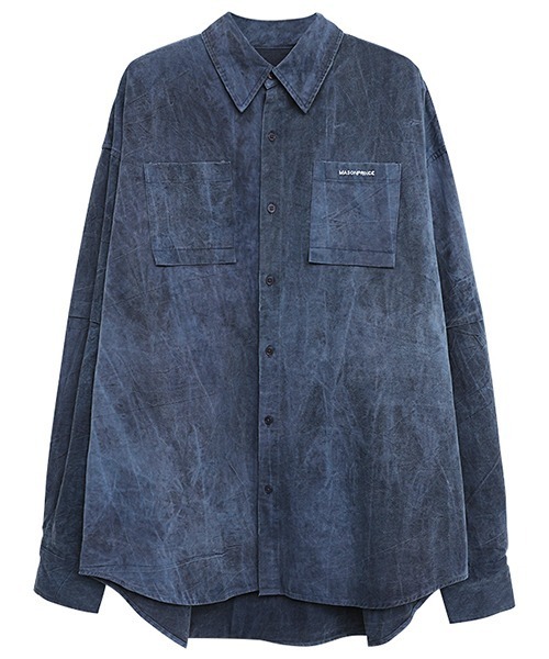 MASONPRINCE(メイソンプリンス)の「【MASONPRINCE】Oversized vintage processed shirt CS2075(シャツ/ブラウス・メンズ・ブルー/ダークグレー・S/M/L)」の17枚目の写真