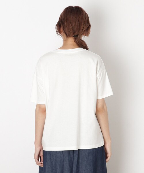 Cutie Blonde（キューティーブロンド）の「◆【S-L】フラワー刺繍プルオーバー（Tシャツ/カットソー・レディース・ブラック/ベージュ/オフホワイト・03/02/01）」の6枚目の写真