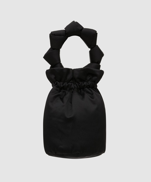 GANNI（ガニー）の「Satin Knots（ハンドバッグ・レディース・ライトグリーン/ブラウン系その他/ブラック・ONESIZE）」の4枚目の写真