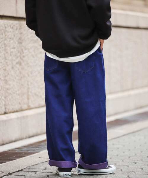 SENSE OF PLACE by URBAN RESEARCH(センスオブプレイスバイアーバンリサーチ)の「オーバーダイデニムワイドパンツ(デニムパンツ・メンズ・ブラック/ブルー・MEDIUM/LARGE)」の17枚目の写真