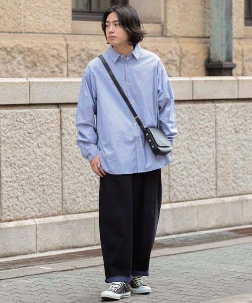 SENSE OF PLACE by URBAN RESEARCH(センスオブプレイスバイアーバンリサーチ)の「オーバーダイデニムワイドパンツ(デニムパンツ・メンズ・ブラック/ブルー・MEDIUM/LARGE)」の12枚目の写真