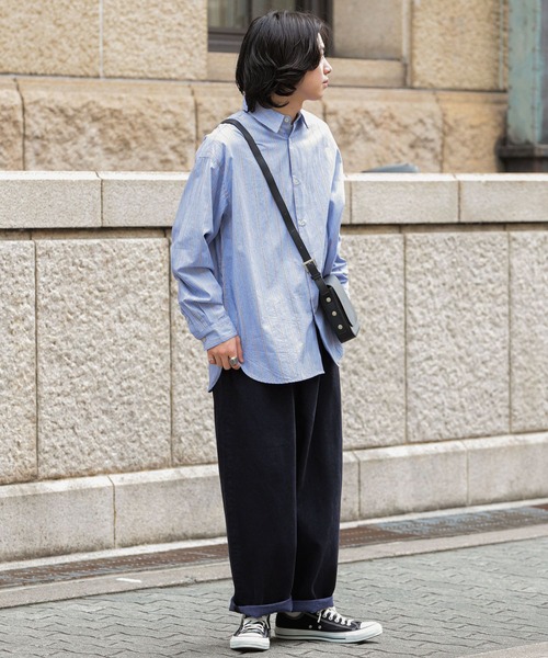 SENSE OF PLACE by URBAN RESEARCH(センスオブプレイスバイアーバンリサーチ)の「オーバーダイデニムワイドパンツ(デニムパンツ・メンズ・ブラック/ブルー・MEDIUM/LARGE)」の14枚目の写真