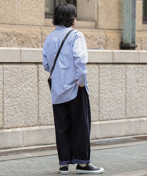 SENSE OF PLACE by URBAN RESEARCH(センスオブプレイスバイアーバンリサーチ)の「オーバーダイデニムワイドパンツ(デニムパンツ・メンズ・ブラック/ブルー・MEDIUM/LARGE)」の10枚目の写真