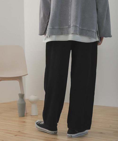 SENSE OF PLACE by URBAN RESEARCH(センスオブプレイスバイアーバンリサーチ)の「オーバーダイデニムワイドパンツ(デニムパンツ・メンズ・ブラック/ブルー・MEDIUM/LARGE)」の8枚目の写真