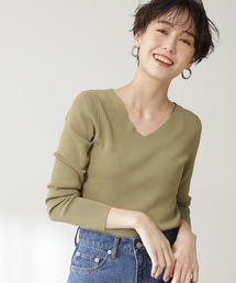 N.（N. Natural Beauty Basic） | 【追加生産】◆総針Ｖネックニット(ニット/セーター)