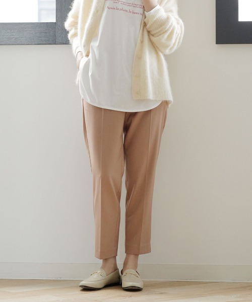 NANO universe(ナノユニバース)の「WEB限定/ストレッチテーパードパンツ(その他パンツ・レディース・ブラック/ベージュ/オフホワイト/ライトイエロー/ピンク系その他/ブルーグリーン/グレー系その他4・38/36)」の4枚目の写真