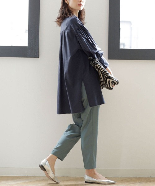 NANO universe(ナノユニバース)の「WEB限定/ストレッチテーパードパンツ(その他パンツ・レディース・ブラック/ベージュ/オフホワイト/ライトイエロー/ピンク系その他/ブルーグリーン/グレー系その他4・38/36)」の13枚目の写真