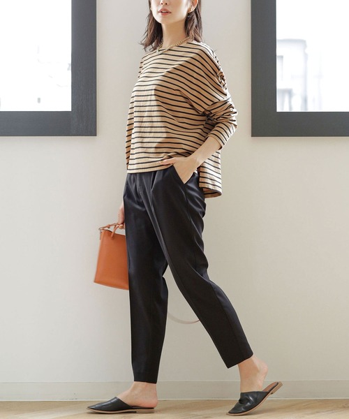 NANO universe(ナノユニバース)の「WEB限定/ストレッチテーパードパンツ(その他パンツ・レディース・ブラック/ベージュ/オフホワイト/ライトイエロー/ピンク系その他/ブルーグリーン/グレー系その他4・38/36)」の20枚目の写真