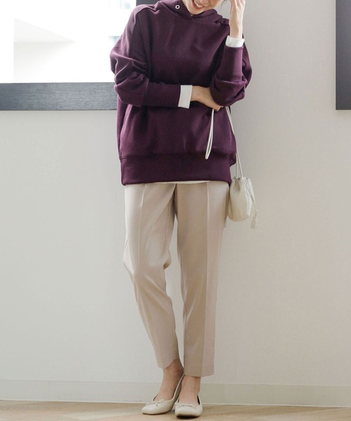 NANO universe(ナノユニバース)の「WEB限定/ストレッチテーパードパンツ(その他パンツ・レディース・ブラック/ベージュ/オフホワイト/ライトイエロー/ピンク系その他/ブルーグリーン/グレー系その他4・38/36)」の8枚目の写真