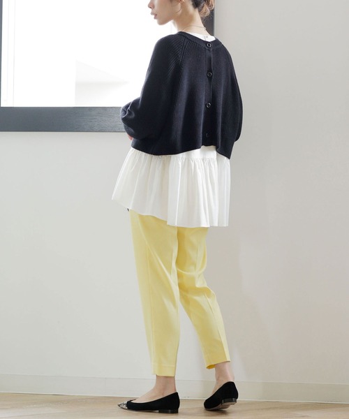 NANO universe(ナノユニバース)の「WEB限定/ストレッチテーパードパンツ(その他パンツ・レディース・ブラック/ベージュ/オフホワイト/ライトイエロー/ピンク系その他/ブルーグリーン/グレー系その他4・38/36)」の15枚目の写真