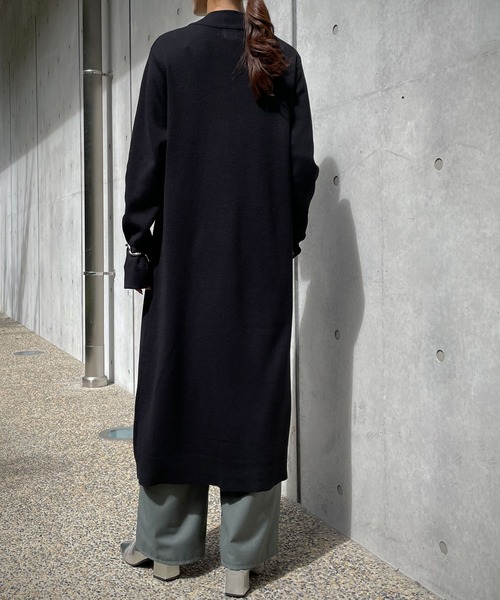 &g'aime(アンジェム)の「【&g’aime】フロントボタンスリットニットチュニック(チュニック・レディース・チャコールグレー/ブラック/ブラウン/グレイッシュベージュ・FREE)」の10枚目の写真