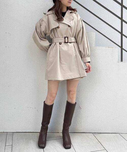 MAJESTIC LEGON（マジェスティックレゴン）の「コンシャスレディトレンチコート（トレンチコート・レディース・ベージュ/ブラック/モカ・MEDIUM/SMALL）」の7枚目の写真