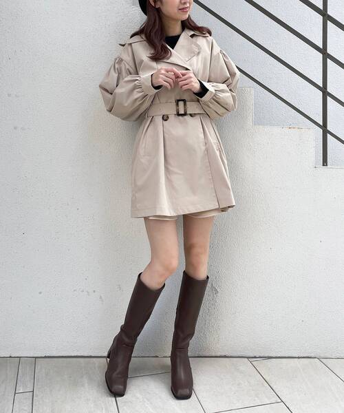 MAJESTIC LEGON（マジェスティックレゴン）の「コンシャスレディトレンチコート（トレンチコート・レディース・ベージュ/ブラック/モカ・MEDIUM/SMALL）」の8枚目の写真