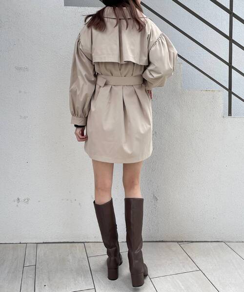 MAJESTIC LEGON（マジェスティックレゴン）の「コンシャスレディトレンチコート（トレンチコート・レディース・ベージュ/ブラック/モカ・MEDIUM/SMALL）」の9枚目の写真