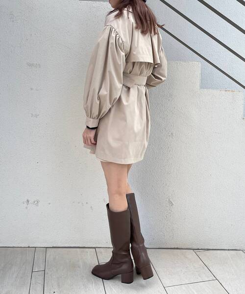 MAJESTIC LEGON（マジェスティックレゴン）の「コンシャスレディトレンチコート（トレンチコート・レディース・ベージュ/ブラック/モカ・MEDIUM/SMALL）」の10枚目の写真