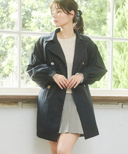 MAJESTIC LEGON（マジェスティックレゴン）の「コンシャスレディトレンチコート（トレンチコート・レディース・ベージュ/ブラック/モカ・MEDIUM/SMALL）」の11枚目の写真