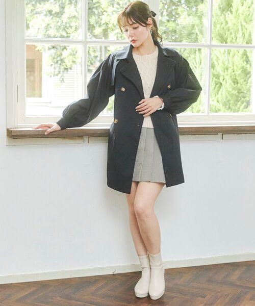 MAJESTIC LEGON（マジェスティックレゴン）の「コンシャスレディトレンチコート（トレンチコート・レディース・ベージュ/ブラック/モカ・MEDIUM/SMALL）」の13枚目の写真